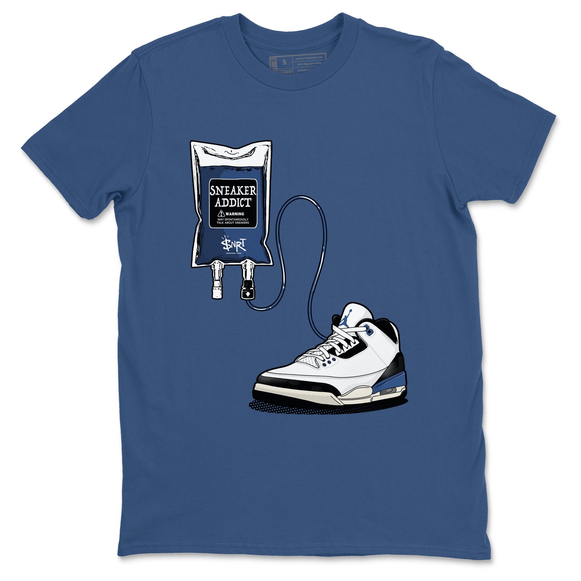 Air Jordan 3 A Ma Maniere x For The Love sneaker match tee Sneaker Therapy sneaker match tees Air Jordan 3 A Ma Maniere x For The Love best t-shirts to match jordans SNRT Sneaker Tees unisex cotton Denim Blue 2 shirts