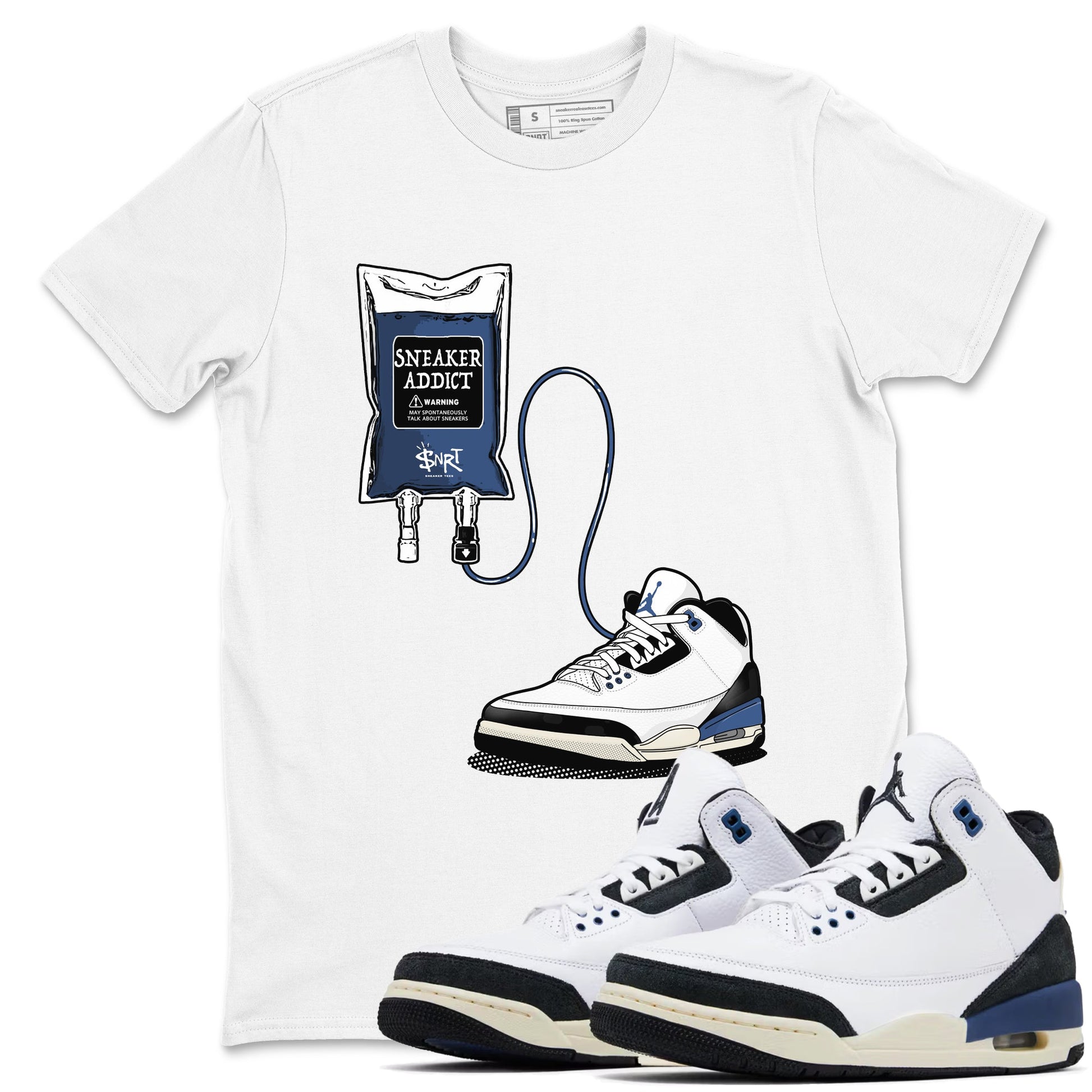 Air Jordan 3 A Ma Maniere x For The Love sneaker match tee Sneaker Therapy sneaker match tees Air Jordan 3 A Ma Maniere x For The Love best t-shirts to match jordans SNRT Sneaker Tees unisex cotton White 1 shirts