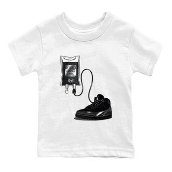 Air Jordan 3 Black Cat shirts to match jordans Sneaker Therapy sneaker match tees Jordan 3 Retro Black Cat best t shirts to wear with jordans SNRT Sneaker Tees Youth Baby White 2 tee