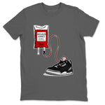 3s Black Cement shirts to match jordans Sneaker Therapy sneaker match tees Air Jordan 3 Black Cement SNRT Sneaker Release Tees unisex cotton Cool Grey 2 crew neck shirts