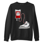 3s Cement Grey shirts to match jordans Sneaker Therapy sneaker match tees Air Jordan 3 Cement Grey SNRT Sneaker Release Tees unisex cotton Black 2 crew neck shirts