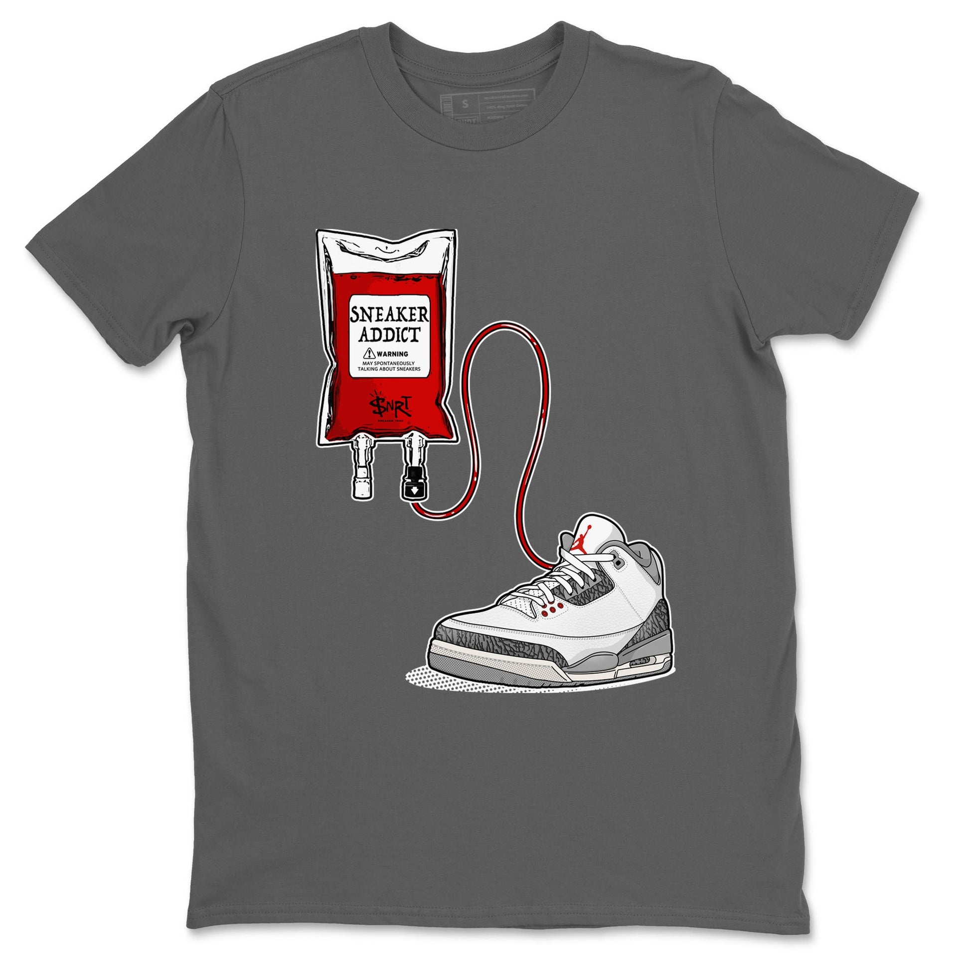 3s Cement Grey shirts to match jordans Sneaker Therapy sneaker match tees Air Jordan 3 Cement Grey SNRT Sneaker Release Tees unisex cotton Cool Grey 2 crew neck shirts