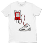 3s Cement Grey shirts to match jordans Sneaker Therapy sneaker match tees Air Jordan 3 Cement Grey SNRT Sneaker Release Tees unisex cotton White 2 crew neck shirts