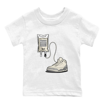3s WMNS Sail and Cement Grey shirts to match jordans Sneaker Therapy graphic tees Air Jordan 3 Sail and Cement Grey match shoes to clothes SNRT Sneaker Tees Youth Baby White 2 tee