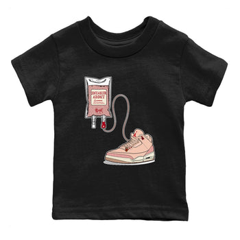 3s Valentines Day tee to match jordans Sneaker Therapy sneaker match tees Air Jordan 3 "Treat Yourself" Washed Coral special Valentine's Day Gift SNRT Sneaker Tees Youth Baby Black 2 tee