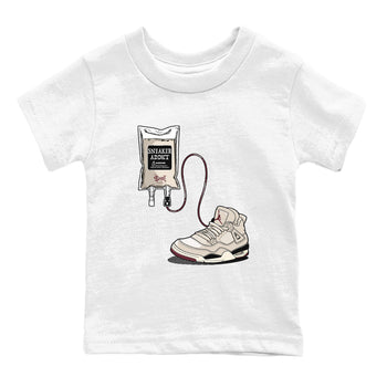 4s A Ma Maniere x Fossil Stone shirts to match jordans Sneaker Therapy sneaker match tees Air Jordan 4 A Ma Maniere x Fossil Stone SNRT Sneaker Release Tees Youth Baby White 2 crew neck shirts