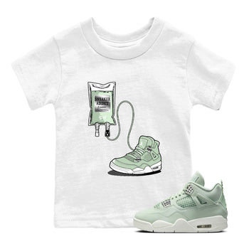 4s seafoam shirts to match jordans Sneaker Therapy sneaker match tees Air Jordan 4 Abundance match shoes to clothes SNRT Sneaker Tees Youth Baby White 1 tee