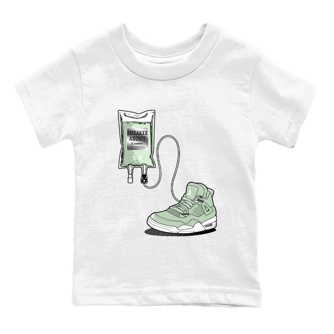 4s seafoam shirts to match jordans Sneaker Therapy sneaker match tees Air Jordan 4 Abundance match shoes to clothes SNRT Sneaker Tees Youth Baby White 2 tee