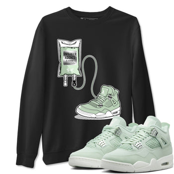 4s seafoam shirts to match jordans Sneaker Therapy sneaker match tees Air Jordan 4 Abundance match shoes to clothes SNRT Sneaker Tees unisex cotton Black 1 shirts