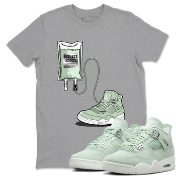 4s seafoam shirts to match jordans Sneaker Therapy sneaker match tees Air Jordan 4 Abundance match shoes to clothes SNRT Sneaker Tees unisex cotton Heather Grey 1 shirts