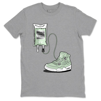 4s seafoam shirts to match jordans Sneaker Therapy sneaker match tees Air Jordan 4 Abundance match shoes to clothes SNRT Sneaker Tees unisex cotton Heather Grey 2 shirts