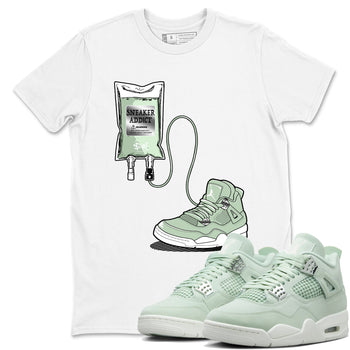 4s seafoam shirts to match jordans Sneaker Therapy sneaker match tees Air Jordan 4 Abundance match shoes to clothes SNRT Sneaker Tees unisex cotton White 1 shirts
