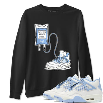 Sneaker Therapy sneaker match t-shirt styled to complete your fit with the Air Jordan 4 Aluminum sneakers, shown in Black 1.