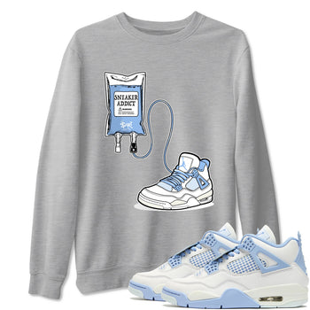 Sneaker Therapy sneaker match t-shirt styled to complete your fit with the Air Jordan 4 Aluminum sneakers, shown in Heather Grey 1.