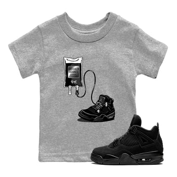 4s Black Cat shirts to match jordans Sneaker Therapy sneaker match tees Air Jordan 4 Black Cat match shoes to clothes SNRT Sneaker Tees Youth Baby Heather Grey 1 tee