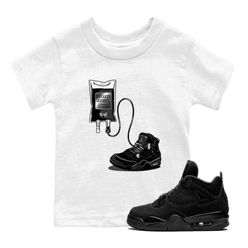 4s Black Cat shirts to match jordans Sneaker Therapy sneaker match tees Air Jordan 4 Black Cat match shoes to clothes SNRT Sneaker Tees Youth Baby White 1 tee