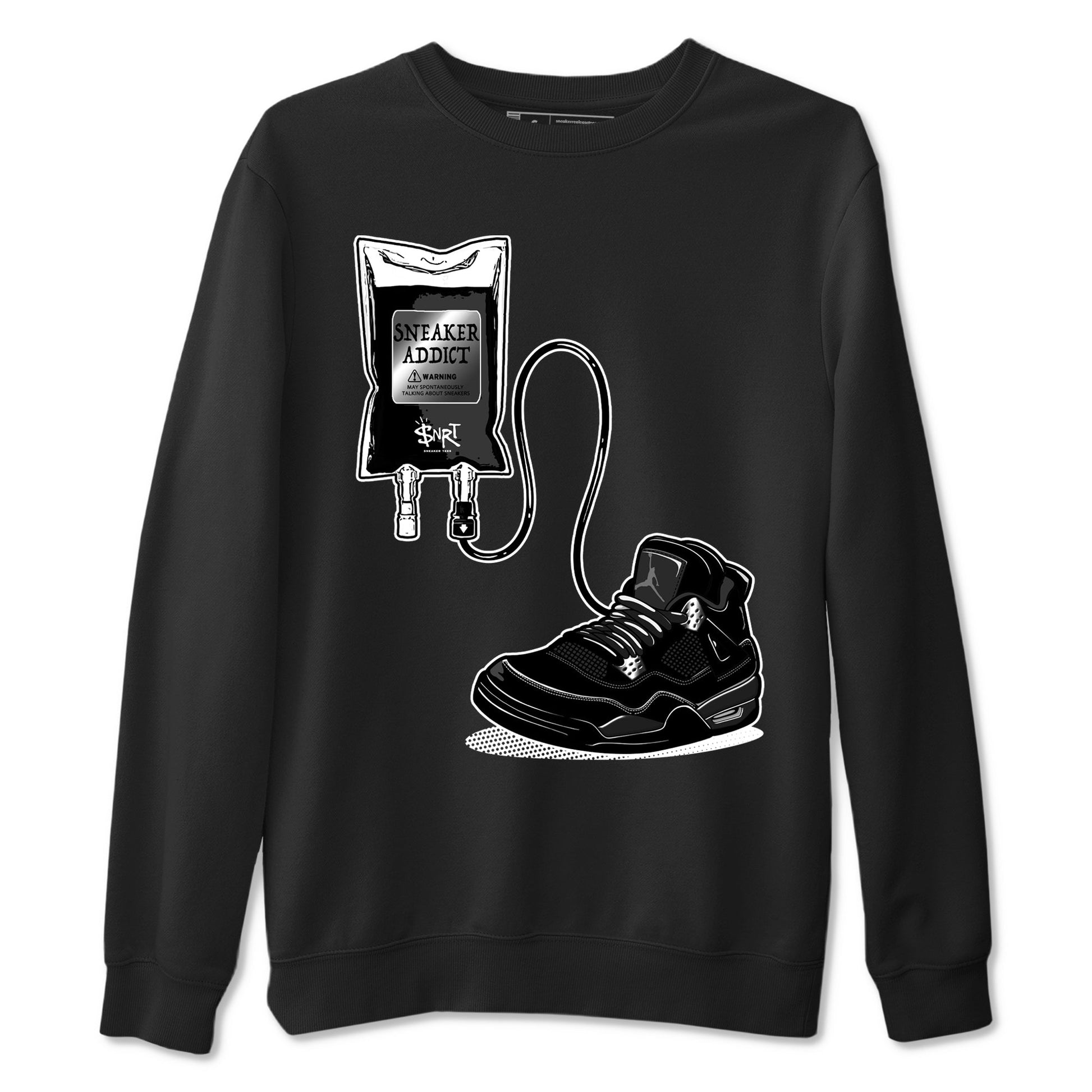 4s Black Cat shirts to match jordans Sneaker Therapy sneaker match tees Air Jordan 4 Black Cat match shoes to clothes SNRT Sneaker Tees unisex cotton Black 2 shirts