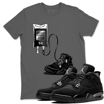 4s Black Cat shirts to match jordans Sneaker Therapy sneaker match tees Air Jordan 4 Black Cat match shoes to clothes SNRT Sneaker Tees unisex cotton Cool Grey 1 shirts