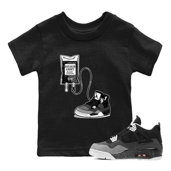 4s Fear shirts to match jordans Sneaker Therapy sneaker match tees Air Jordan 4 Retro Fear match shoes to clothes SNRT Sneaker Tees Youth Baby Black 1 tee