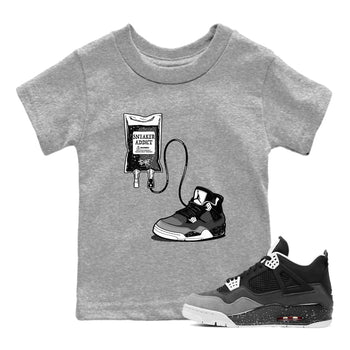 4s Fear shirts to match jordans Sneaker Therapy sneaker match tees Air Jordan 4 Retro Fear match shoes to clothes SNRT Sneaker Tees Youth Baby Heather Grey 1 tee