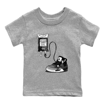 4s Fear shirts to match jordans Sneaker Therapy sneaker match tees Air Jordan 4 Retro Fear match shoes to clothes SNRT Sneaker Tees Youth Baby Heather Grey 2 tee