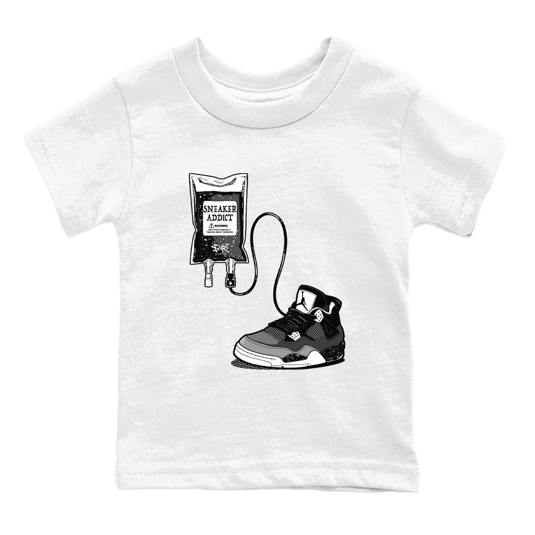 4s Fear shirts to match jordans Sneaker Therapy sneaker match tees Air Jordan 4 Retro Fear match shoes to clothes SNRT Sneaker Tees Youth Baby White 2 tee