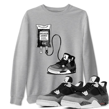 4s Fear shirts to match jordans Sneaker Therapy sneaker match tees Air Jordan 4 Retro Fear match shoes to clothes SNRT Sneaker Tees unisex cotton Heather Grey 1 shirts
