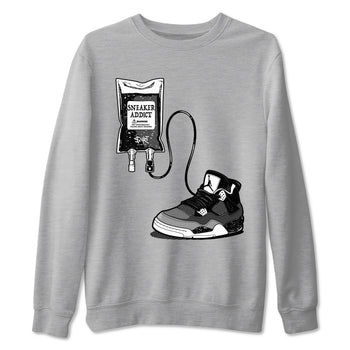 4s Fear shirts to match jordans Sneaker Therapy sneaker match tees Air Jordan 4 Retro Fear match shoes to clothes SNRT Sneaker Tees unisex cotton Heather Grey 2 shirts