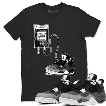 4s Fear shirts to match jordans Sneaker Therapy sneaker match tees Air Jordan 4 Retro Fear match shoes to clothes SNRT Sneaker Tees unisex cotton Black 1 shirts
