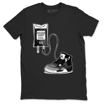 4s Fear shirts to match jordans Sneaker Therapy sneaker match tees Air Jordan 4 Retro Fear match shoes to clothes SNRT Sneaker Tees unisex cotton Black 2 shirts