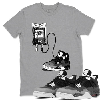 4s Fear shirts to match jordans Sneaker Therapy sneaker match tees Air Jordan 4 Retro Fear match shoes to clothes SNRT Sneaker Tees unisex cotton Heather Grey 1 shirts
