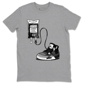 4s Fear shirts to match jordans Sneaker Therapy sneaker match tees Air Jordan 4 Retro Fear match shoes to clothes SNRT Sneaker Tees unisex cotton Heather Grey 2 shirts