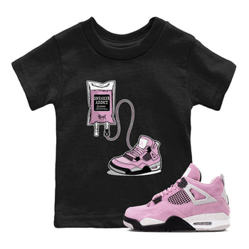 4s Retro Orchid shirts to match jordans Sneaker Therapy sneaker match tees Air Jordan 4 WMNS Orchid match shoes to clothes SNRT Sneaker Tees Youth Baby Black 1 tee