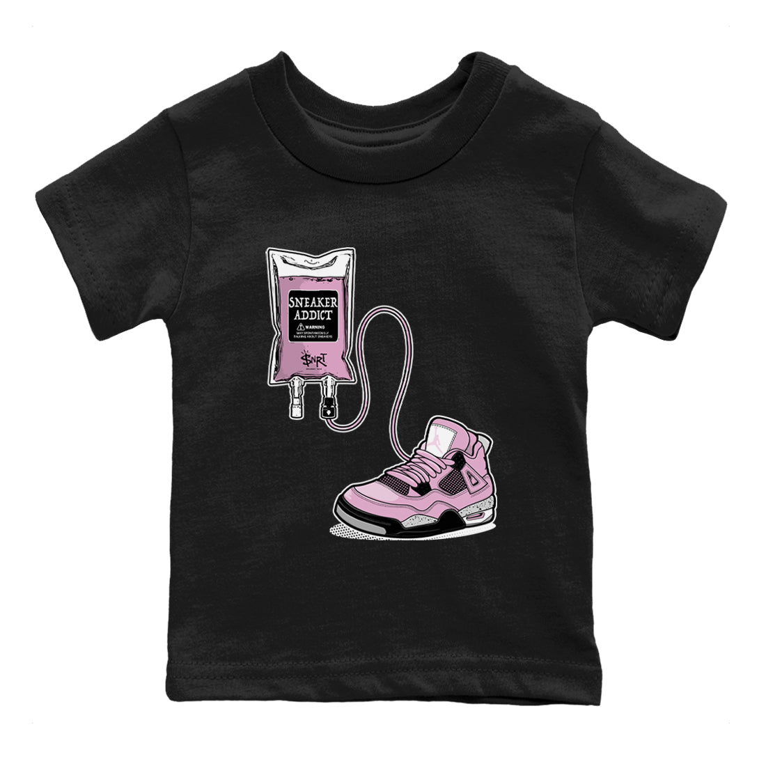 4s Retro Orchid shirts to match jordans Sneaker Therapy sneaker match tees Air Jordan 4 WMNS Orchid match shoes to clothes SNRT Sneaker Tees Youth Baby Black 2 tee
