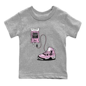 4s Retro Orchid shirts to match jordans Sneaker Therapy sneaker match tees Air Jordan 4 WMNS Orchid match shoes to clothes SNRT Sneaker Tees Youth Baby Heather Grey 2 tee
