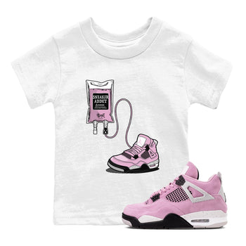 4s Retro Orchid shirts to match jordans Sneaker Therapy sneaker match tees Air Jordan 4 WMNS Orchid match shoes to clothes SNRT Sneaker Tees Youth Baby White 1 tee