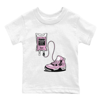 4s Retro Orchid shirts to match jordans Sneaker Therapy sneaker match tees Air Jordan 4 WMNS Orchid match shoes to clothes SNRT Sneaker Tees Youth Baby White 2 tee