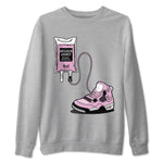 4s Retro Orchid shirts to match jordans Sneaker Therapy sneaker match tees Air Jordan 4 WMNS Orchid match shoes to clothes SNRT Sneaker Tees unisex cotton Heather Grey 2 shirts