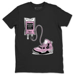 4s Retro Orchid shirts to match jordans Sneaker Therapy sneaker match tees Air Jordan 4 WMNS Orchid match shoes to clothes SNRT Sneaker Tees unisex cotton Black 2 shirts