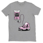 4s Retro Orchid shirts to match jordans Sneaker Therapy sneaker match tees Air Jordan 4 WMNS Orchid match shoes to clothes SNRT Sneaker Tees unisex cotton Heather Grey 2 shirts