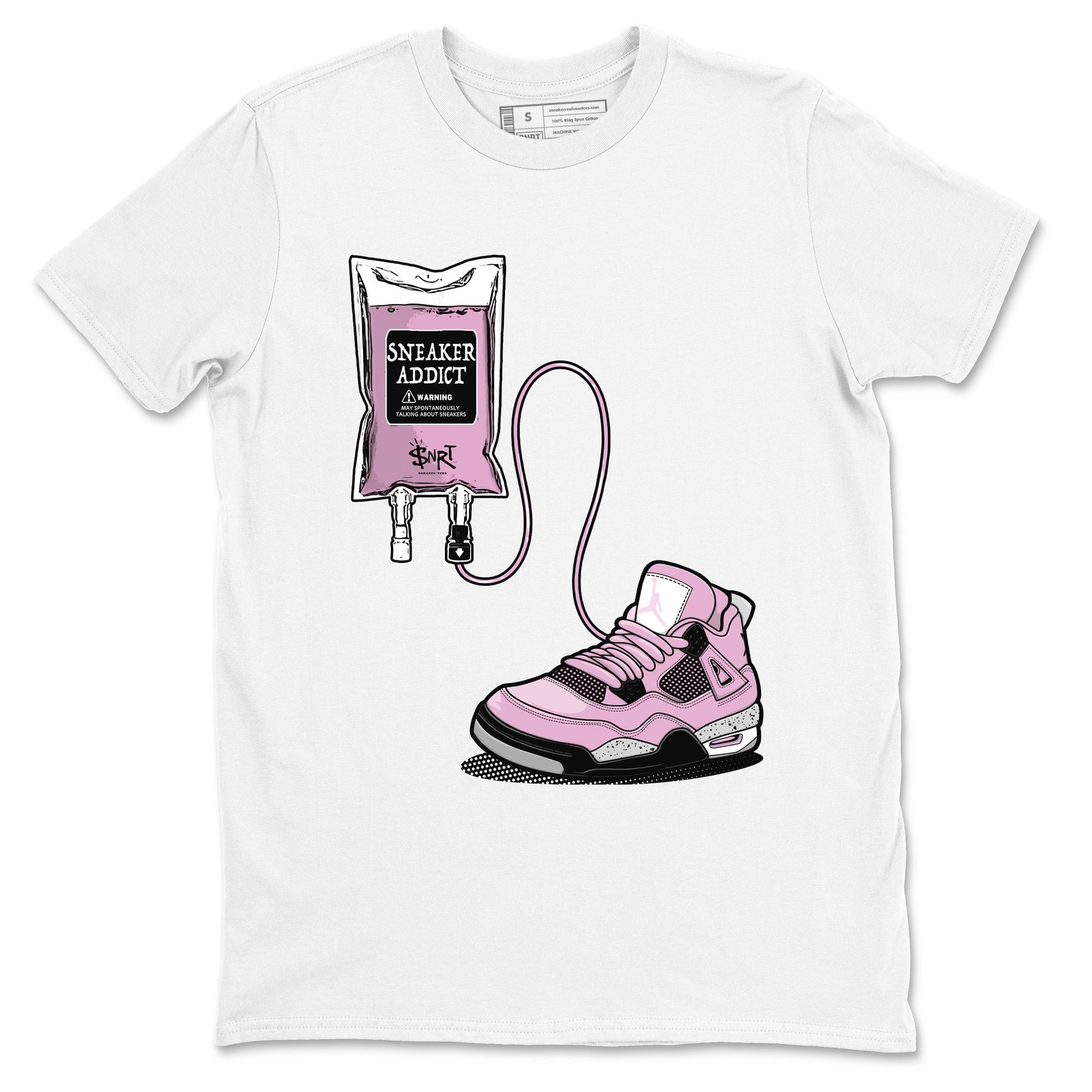 4s Retro Orchid shirts to match jordans Sneaker Therapy sneaker match tees Air Jordan 4 WMNS Orchid match shoes to clothes SNRT Sneaker Tees unisex cotton White 2 shirts