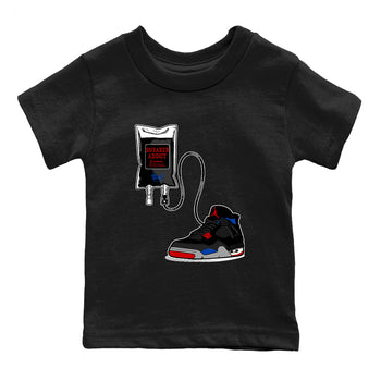 Sneaker Therapy baby and kids t-shirt crafted for little sneakerheads to shine with the Air Jordan 4 Rare Air sneakers, displayed in Black 2.
