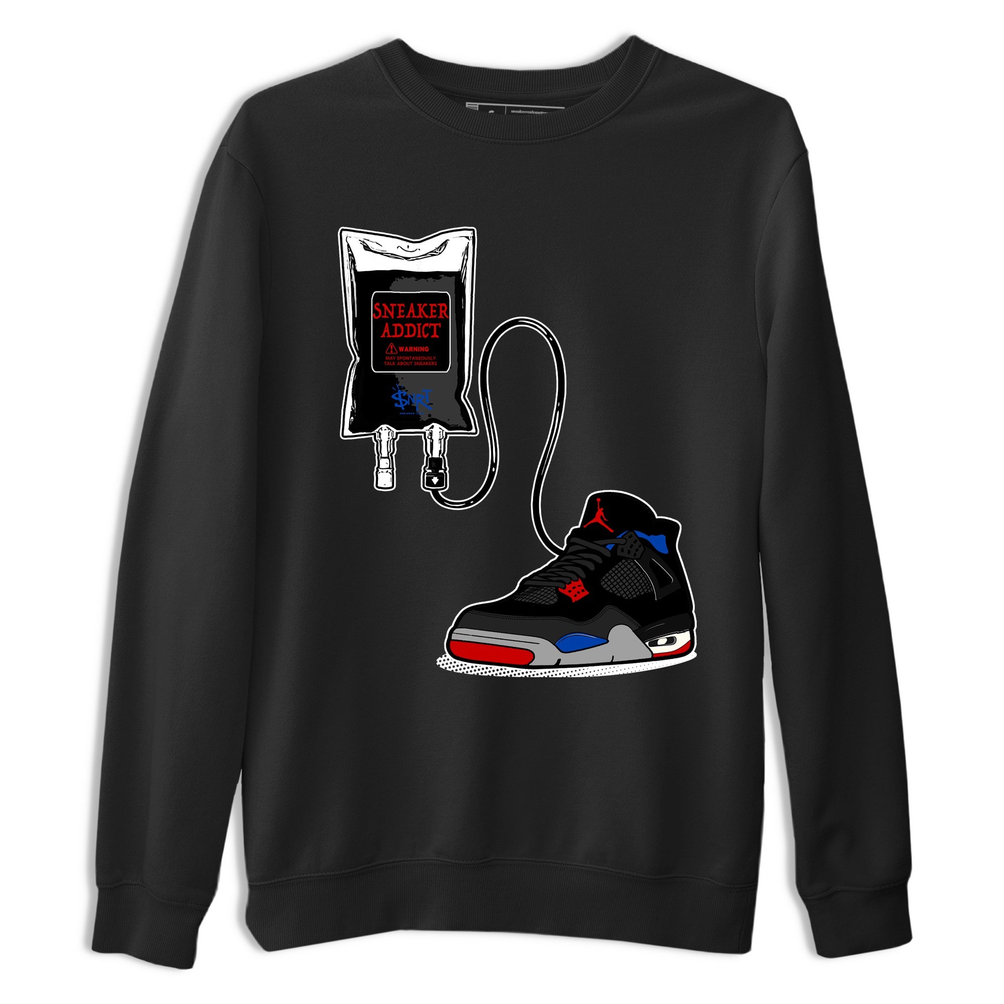 Sneaker Therapy sneaker match t-shirt styled to complete your fit with the Air Jordan 4 Rare Air sneakers, shown in Black 2.