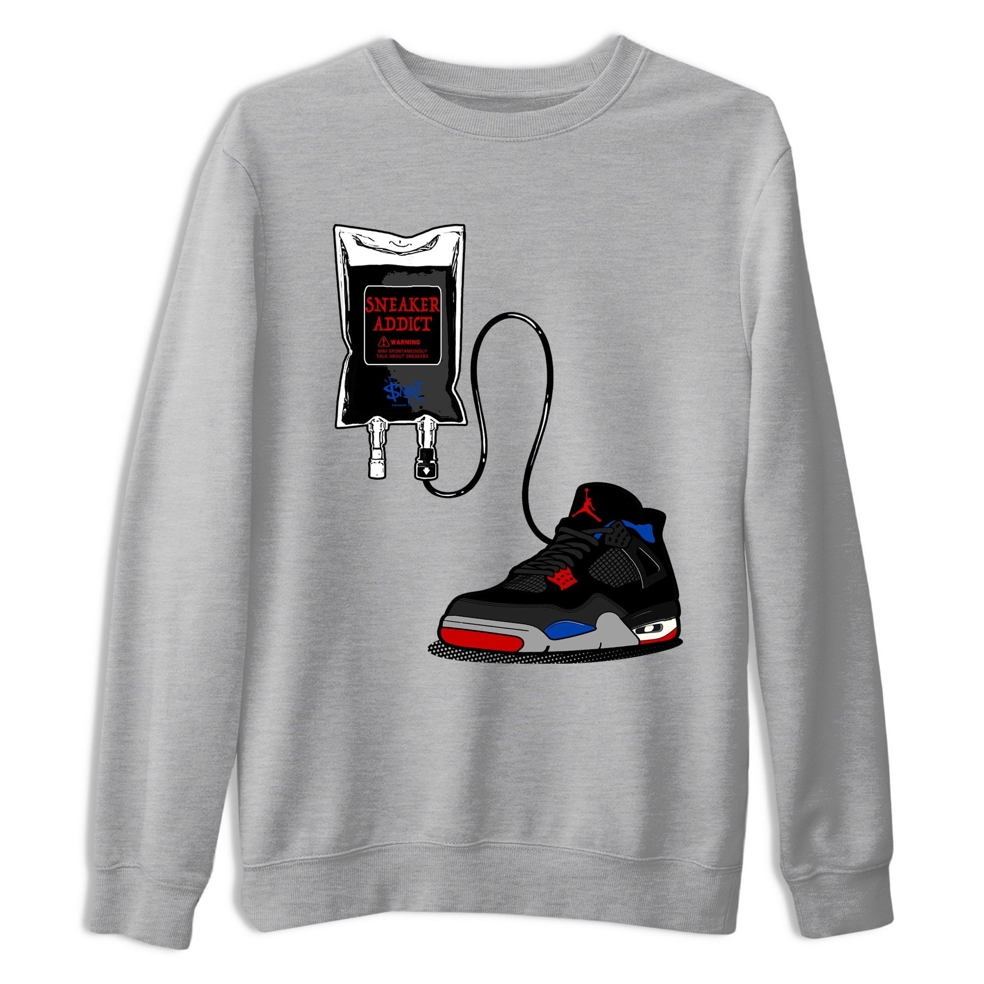 Sneaker Therapy sneaker match t-shirt styled to complete your fit with the Air Jordan 4 Rare Air sneakers, shown in Heather Grey 2.