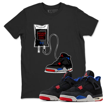 Sneaker Therapy sneaker match t-shirt styled to complete your fit with the Air Jordan 4 Rare Air sneakers, shown in Black 1.