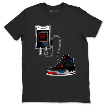 Sneaker Therapy sneaker match t-shirt styled to complete your fit with the Air Jordan 4 Rare Air sneakers, shown in Black 2.