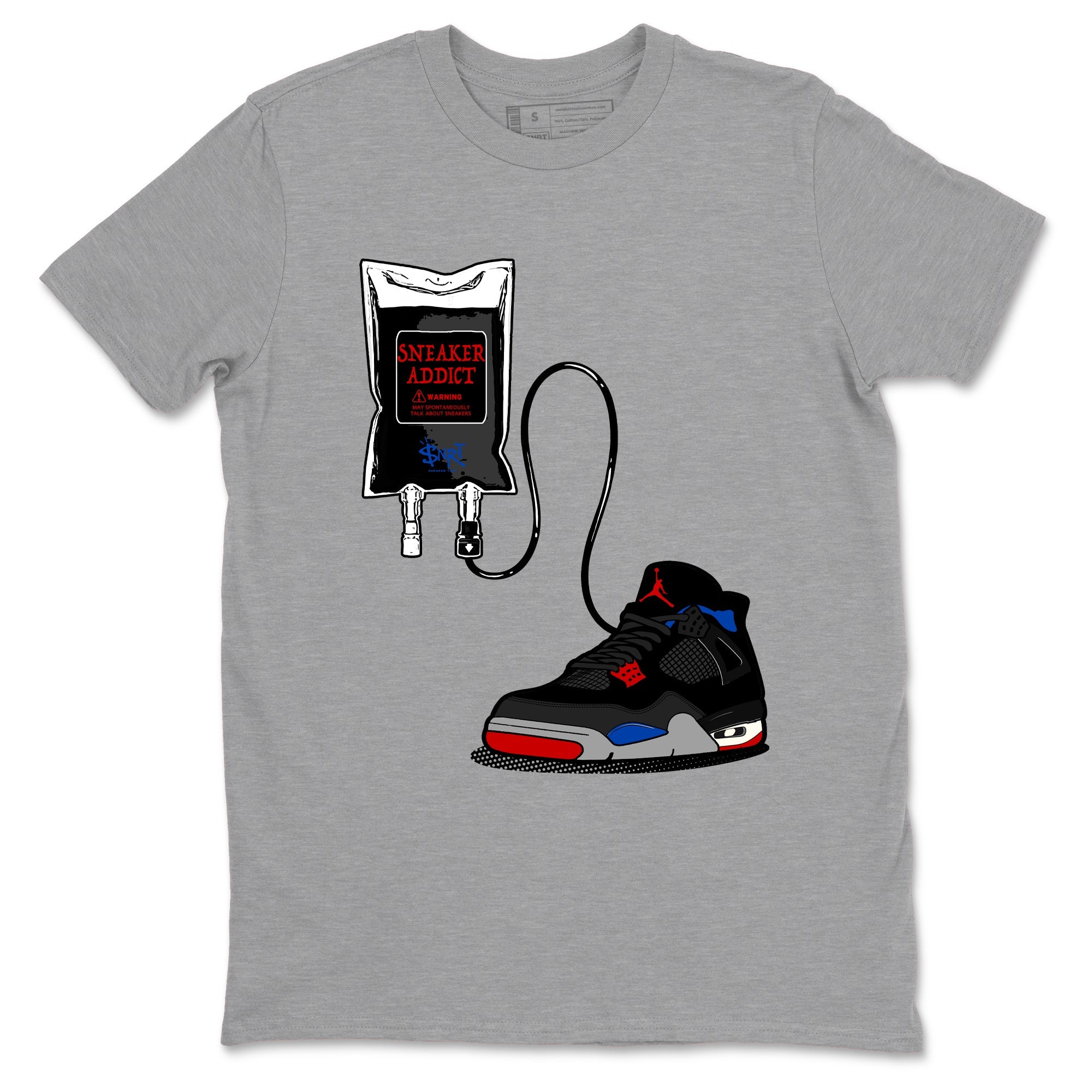 Sneaker Therapy sneaker match t-shirt styled to complete your fit with the Air Jordan 4 Rare Air sneakers, shown in Heather Grey 2.