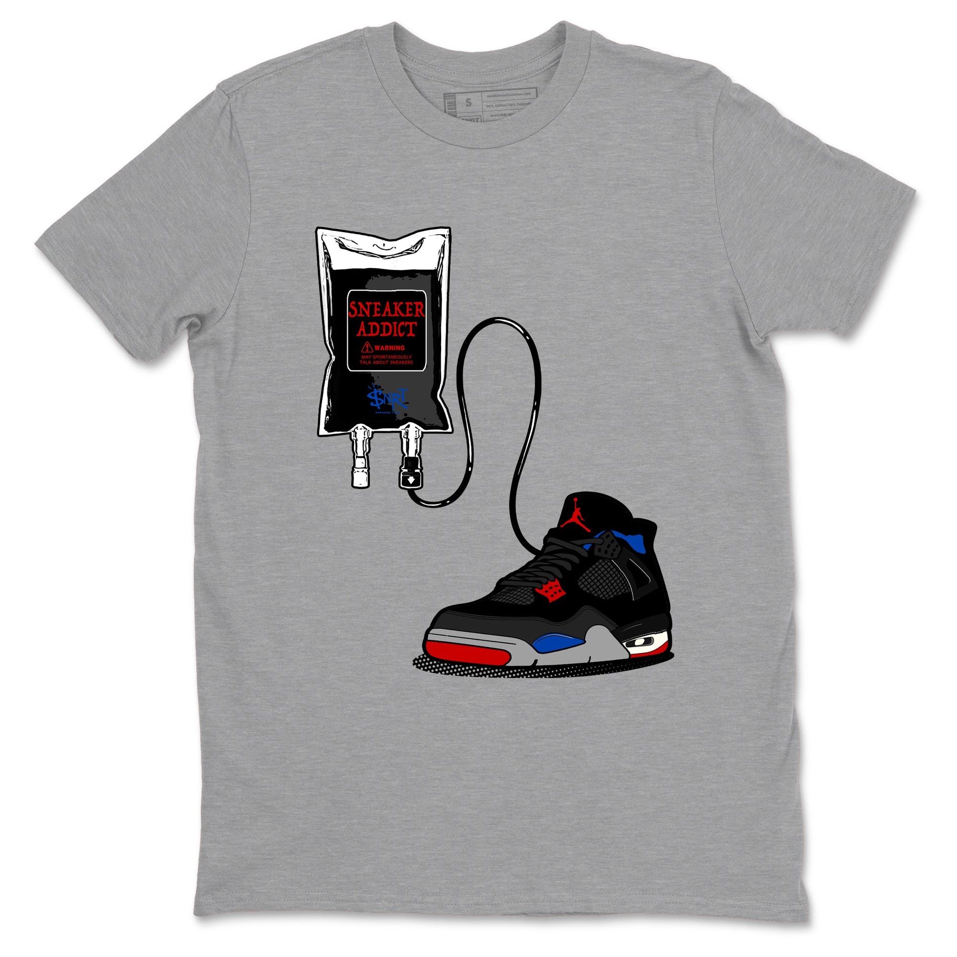 Sneaker Therapy sneaker match t-shirt styled to complete your fit with the Air Jordan 4 Rare Air sneakers, shown in Heather Grey 2.