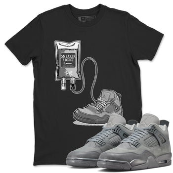4s Wet Cement shirts to match jordans Sneaker Therapy sneaker match tees Air Jordan 4 Wet Cement SNRT Sneaker Release Tees unisex cotton Black 1 crew neck shirts