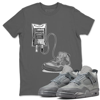 4s Wet Cement shirts to match jordans Sneaker Therapy sneaker match tees Air Jordan 4 Wet Cement SNRT Sneaker Release Tees unisex cotton Cool Grey 1 crew neck shirts